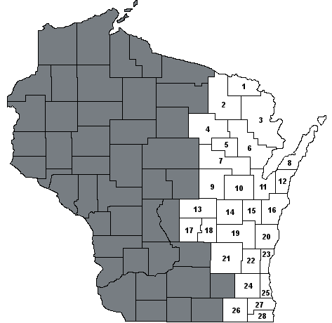 Wisconsin Judicial District Map